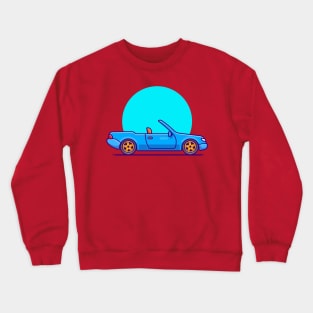 Cabriolet Car Cartoon Illustration Crewneck Sweatshirt